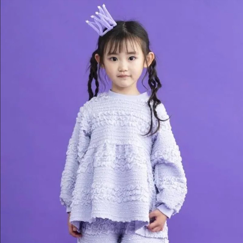 nino「ポコポコボーダージャガードプルオーバー」(90-150cm) 【メール便送料無料】の画像