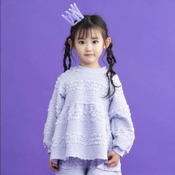 nino「ポコポコボーダージャガードプルオーバー」(90-150cm) 【メール便送料無料】の画像