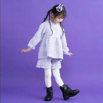 nino「ポコポコボーダージャガードプルオーバー」(90-150cm) 【メール便送料無料】の画像