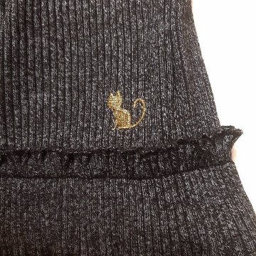 nino「裾フリルリブカットソーロングパンツ」(90-140cm) 【メール便送料無料】の画像