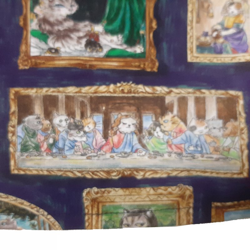 nino「ねこ絵画風プリントジャンパースカート 」(90-140cm) の画像