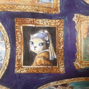 nino「ねこ絵画風プリントジャンパースカート 」(90-140cm) の画像