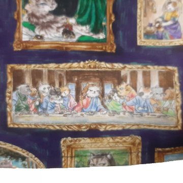 nino「ねこ絵画風プリントジャンパースカート 」(90-140cm) の画像