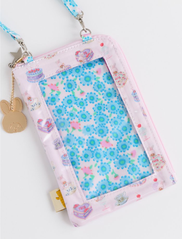 fafa「【モンチッチコラボ】MAELLE スパンコール入りモバイルポシェット」（F）メール便送料198円対応可の画像