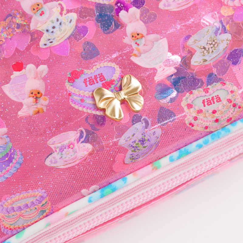 fafa「【モンチッチコラボ】ELSIE MAE PVCスパンコール入りペンケース」（F）の画像