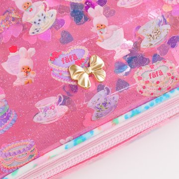 fafa「【モンチッチコラボ】ELSIE MAE PVCスパンコール入りペンケース」（F）の画像
