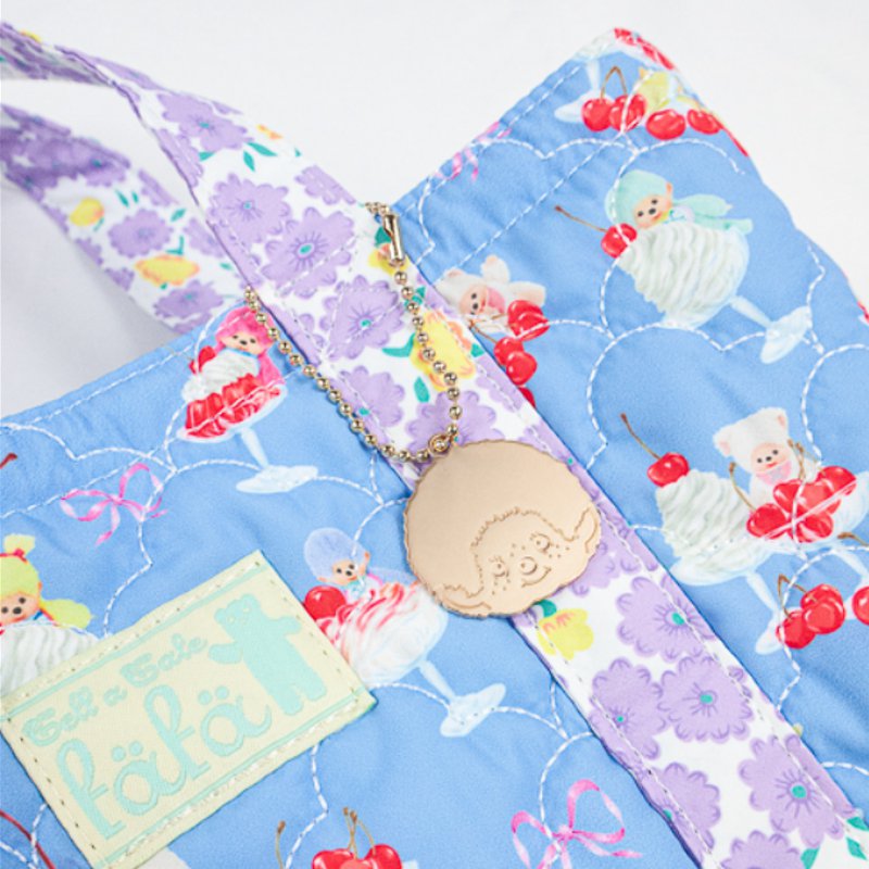 fafa「【モンチッチコラボ】LUNE キルティング 仕切り付きスクエア トートバッグ」（F）の画像
