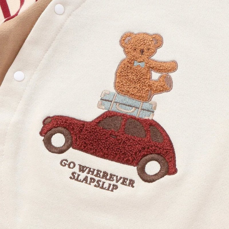 SLAP SLIP baby (スラップスリップ) 「 サガラ刺繡裏毛カバーオール」(70-80cm)  メール便対応可の画像