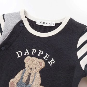 SLAP SLIP baby (スラップスリップ) 「 サガラ刺繡裏毛カバーオール」(70-80cm)  メール便対応可の画像