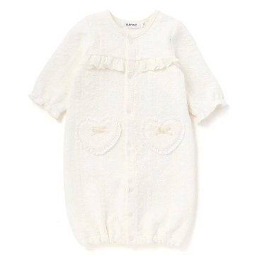 SLAP SLIP baby (スラップスリップ) 「 ハートモチーフふくれジャガードバーオール」Free(50-70cm)  メール便対応可の画像