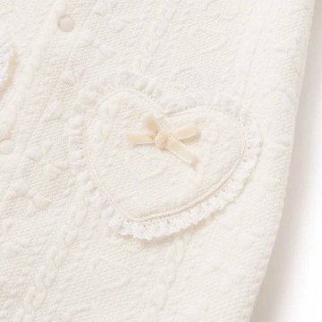 SLAP SLIP baby (スラップスリップ) 「 ハートモチーフふくれジャガードバーオール」Free(50-70cm)  メール便対応可の画像
