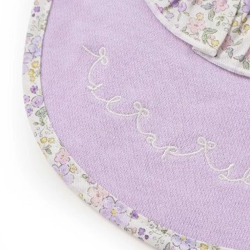 SLAP SLIP baby (スラップスリップ) 「 フラワープリントフリル付き裏毛スタイ」ワンサイズ  メール便対応可の画像