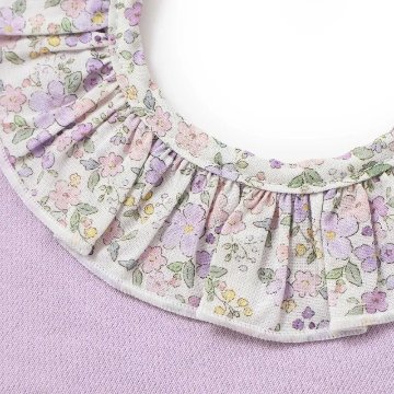 SLAP SLIP baby (スラップスリップ) 「 フラワープリントフリル付き裏毛スタイ」ワンサイズ  メール便対応可の画像