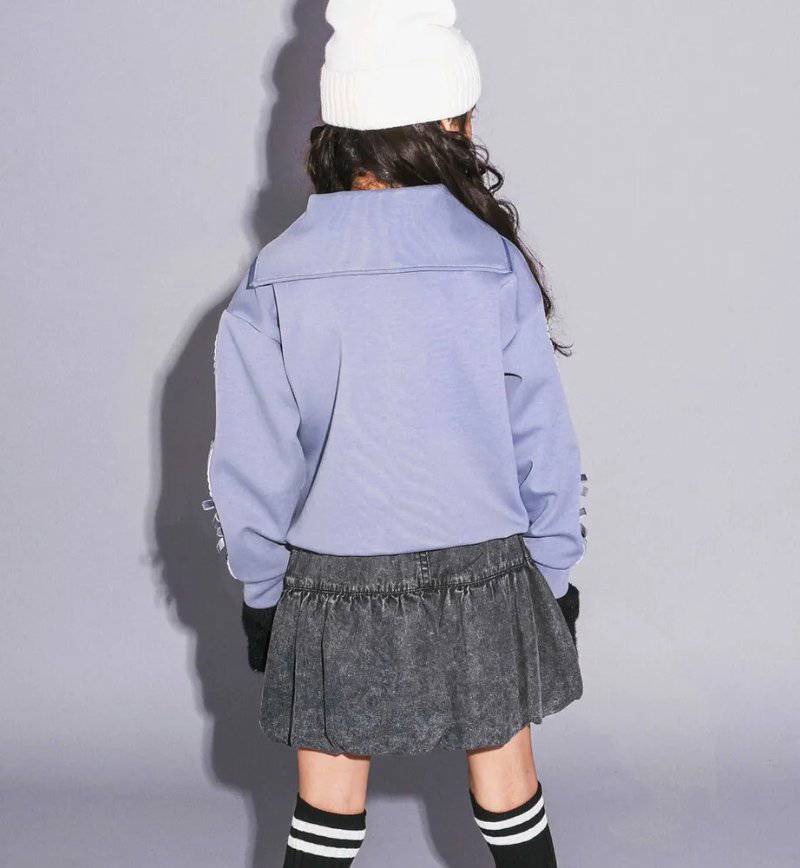 nexchic (ネクシック) 「セーラーカラーハーフジップトレーナー」(130-150cm) メール便対応可の画像