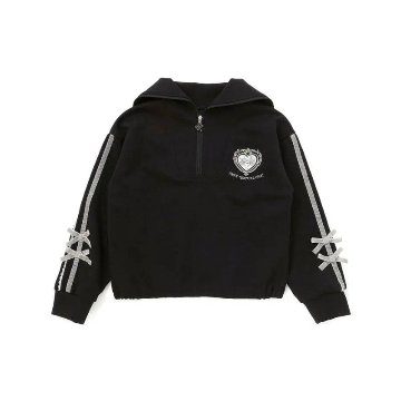 nexchic (ネクシック) 「セーラーカラーハーフジップトレーナー」(130-150cm) メール便対応可の画像