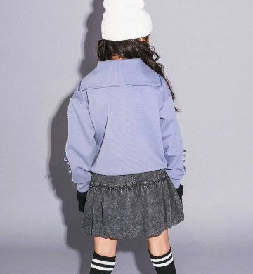 nexchic (ネクシック) 「セーラーカラーハーフジップトレーナー」(130-150cm) メール便対応可の画像