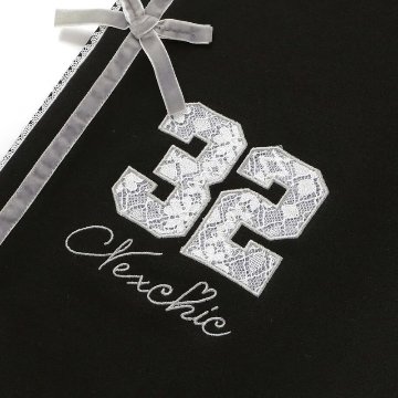 nexchic (ネクシック) 「レーステープライン＆リボンパンツ」(120-140cm)  メール便対応可の画像