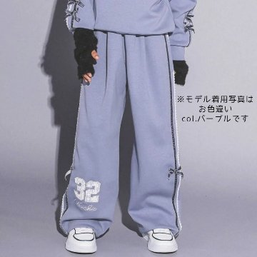 nexchic (ネクシック) 「レーステープライン＆リボンパンツ」(120-140cm)  メール便対応可の画像