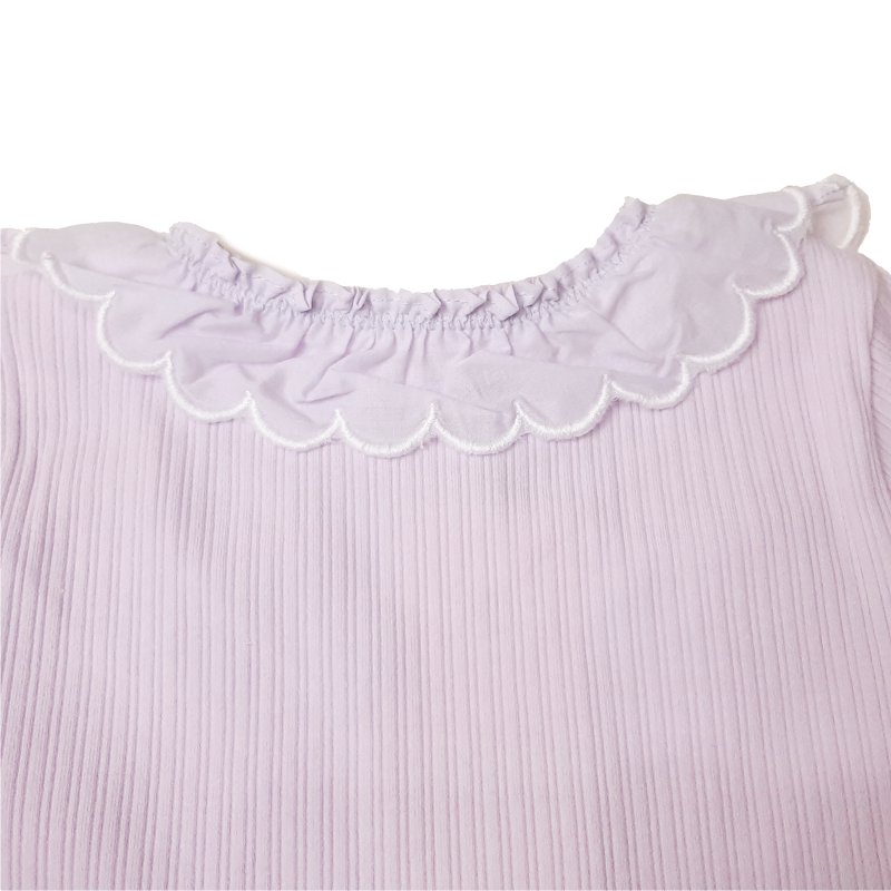 Souris(スーリー)「フリルカラーテレコTシャツ」（100-130cm）メール便送料無料 の画像