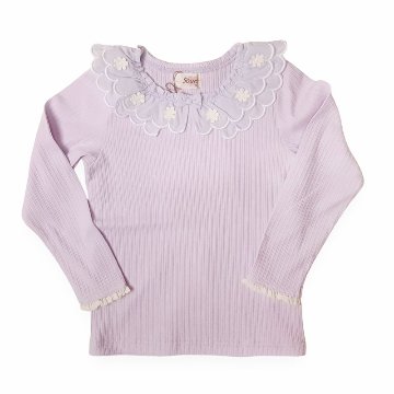 Souris(スーリー)「フリルカラーテレコTシャツ」（100-130cm）メール便送料無料 の画像