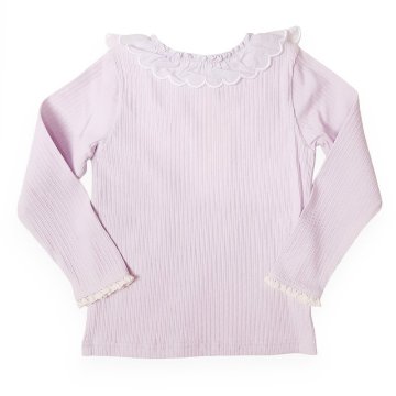 Souris(スーリー)「フリルカラーテレコTシャツ」（100-130cm）メール便送料無料 の画像