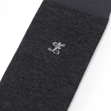 ZIDDY 「シアー切り替えロゴ入りニーハイソックス」 (19-24cm)  メール便対応可の画像