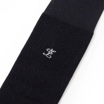 ZIDDY 「シアー切り替えロゴ入りニーハイソックス」 (19-24cm)  メール便対応可の画像