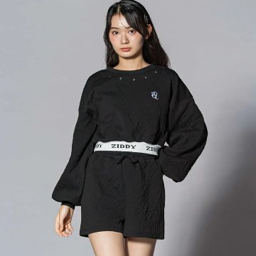 ZIDDY「ゼブラジャガードジャガードトレーナー＆ショートパンツ セット」 (140-160cm) の画像