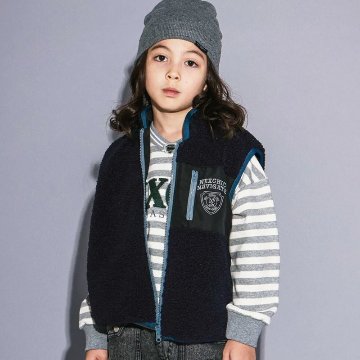 nexchic (ネクシック) 「リバーシブルボアベスト」(120-150cm) の画像