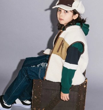 nexchic (ネクシック) 「リバーシブルボアベスト」(120-150cm) の画像