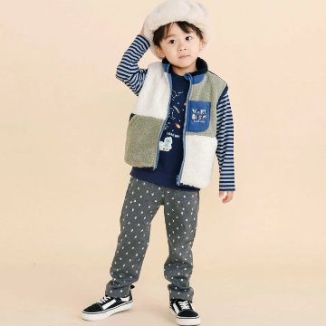 SLAP SLIP (スラップスリップ)「バイカラーリバーシブルボアベスト」(80-130cm) の画像