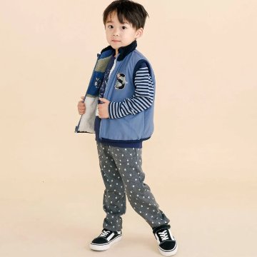 SLAP SLIP (スラップスリップ)「バイカラーリバーシブルボアベスト」(80-130cm) の画像