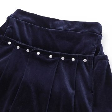 ZIDDY「スタッズ ベロア プリーツ スカパン」(140-160cm)　【メール便送料無料】の画像