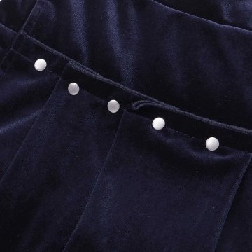 ZIDDY「スタッズ ベロア プリーツ スカパン」(140-160cm)　【メール便送料無料】の画像