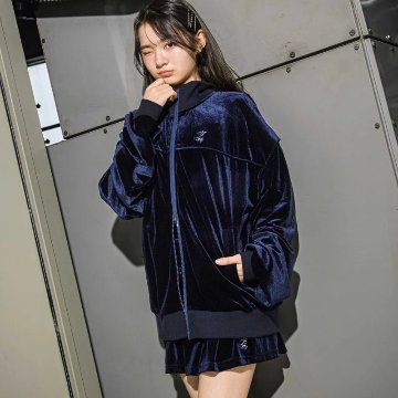 ZIDDY「ベロアシャーリングスリーブブルゾン」 (140-160cm)の画像