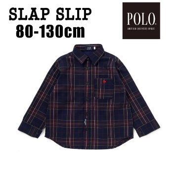SLAP SLIP(スラップスリップ) 「【POLO BCSコラボ】 チェック柄シャツ」(80-130cm) メール便対応可の画像