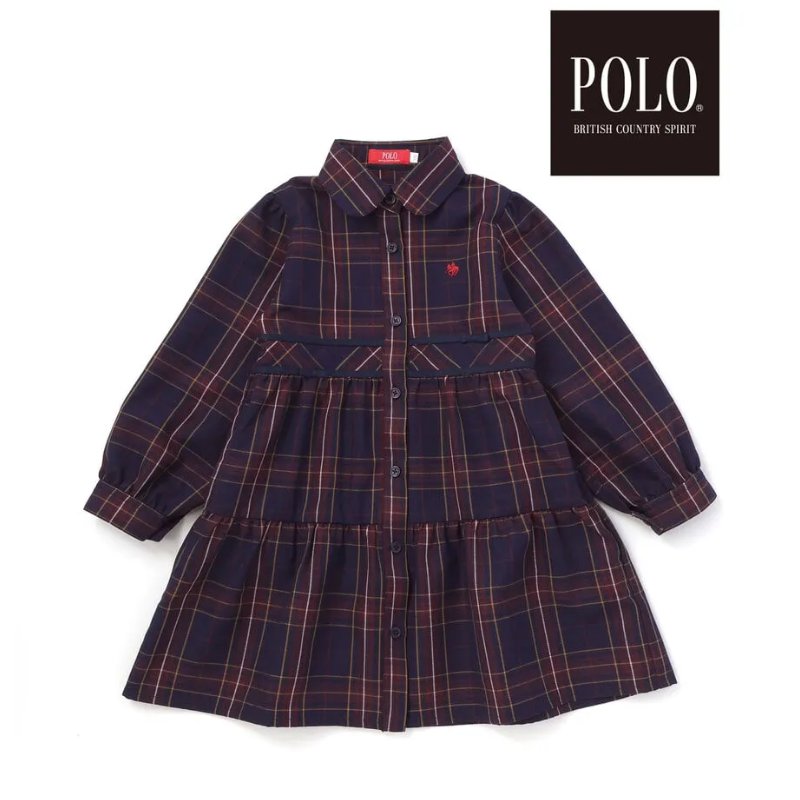 SLAP SLIP(スラップスリップ) 「【POLO BCSコラボ】チェック柄シャツワンピース」(80~130cm) メール便対応可の画像