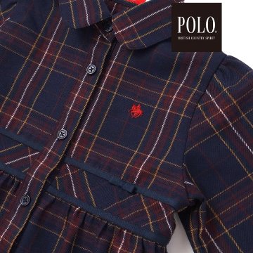 SLAP SLIP(スラップスリップ) 「【POLO BCSコラボ】チェック柄シャツワンピース」(80~130cm) メール便対応可の画像