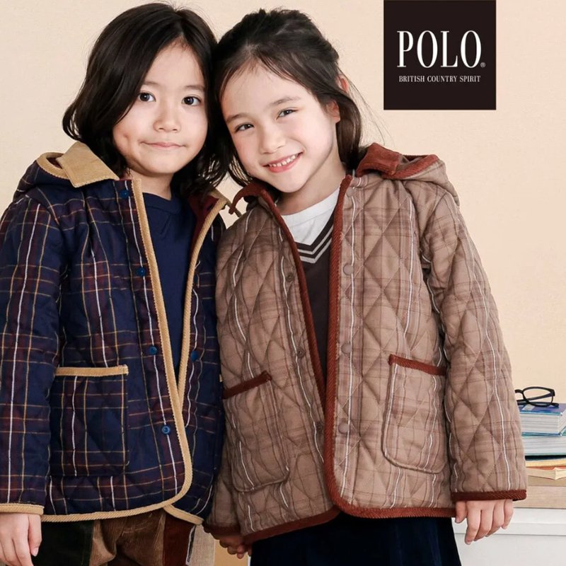 SLAP SLIP(スラップスリップ) 「【POLO BCSコラボ】チェック柄キルティング裏フリースジャケット」(80-130cm) の画像