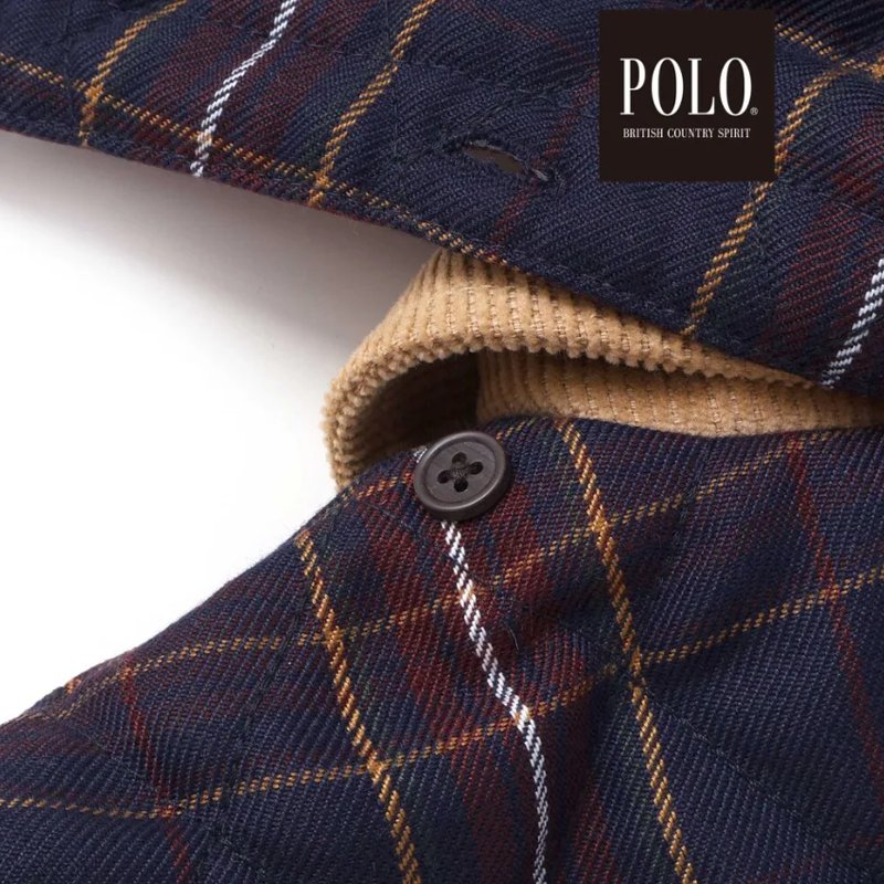 SLAP SLIP(スラップスリップ) 「【POLO BCSコラボ】チェック柄キルティング裏フリースジャケット」(80-130cm) の画像