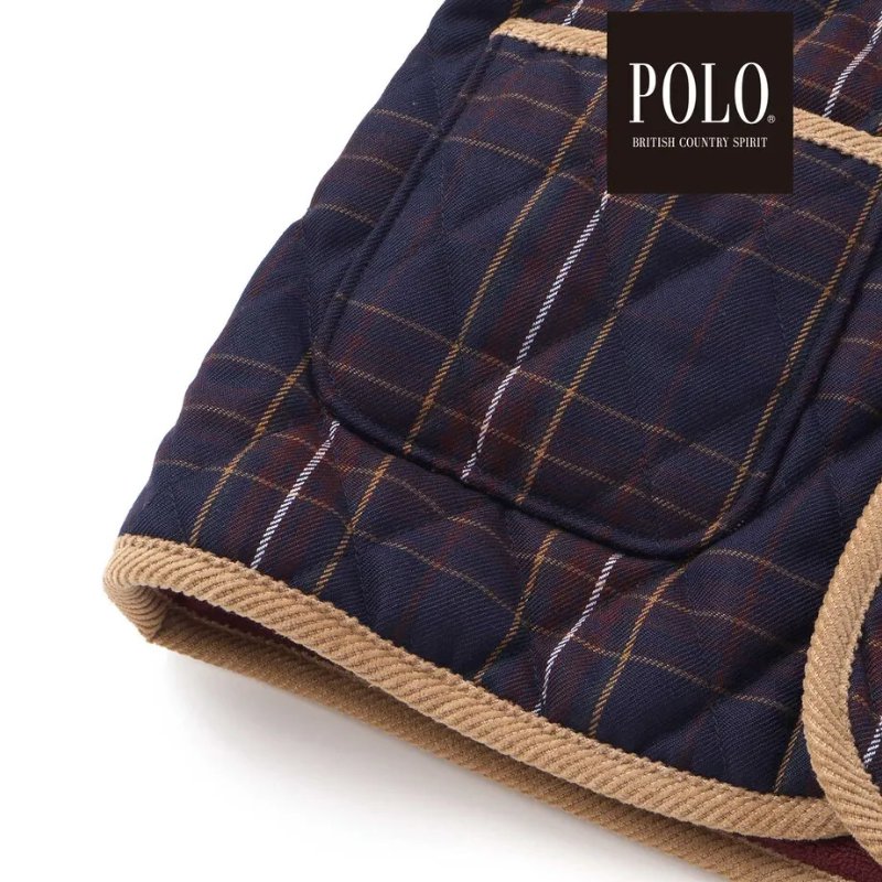 SLAP SLIP(スラップスリップ) 「【POLO BCSコラボ】チェック柄キルティング裏フリースジャケット」(80-130cm) の画像
