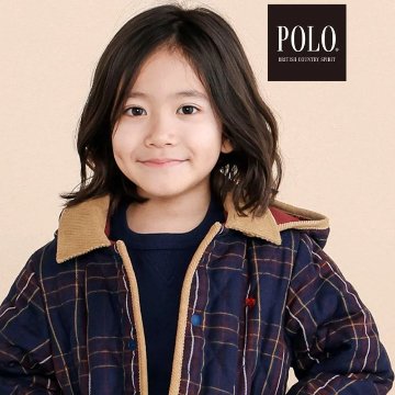SLAP SLIP(スラップスリップ) 「【POLO BCSコラボ】チェック柄キルティング裏フリースジャケット」(80-130cm) の画像