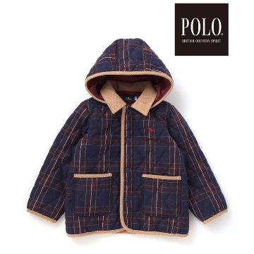 SLAP SLIP(スラップスリップ) 「【POLO BCSコラボ】チェック柄キルティング裏フリースジャケット」(80-130cm) の画像