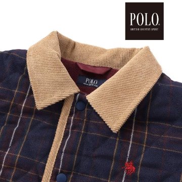 SLAP SLIP(スラップスリップ) 「【POLO BCSコラボ】チェック柄キルティング裏フリースジャケット」(80-130cm) の画像