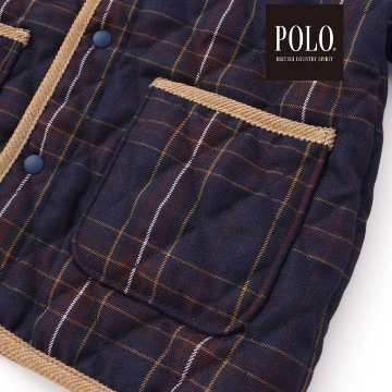 SLAP SLIP(スラップスリップ) 「【POLO BCSコラボ】チェック柄キルティング裏フリースジャケット」(80-130cm) の画像