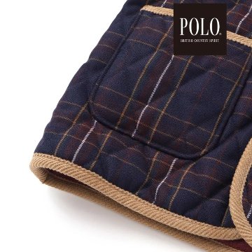 SLAP SLIP(スラップスリップ) 「【POLO BCSコラボ】チェック柄キルティング裏フリースジャケット」(80-130cm) の画像