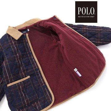 SLAP SLIP(スラップスリップ) 「【POLO BCSコラボ】チェック柄キルティング裏フリースジャケット」(80-130cm) の画像