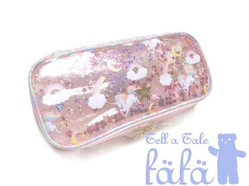 fafa「ELSIE MAE クリアラメPVCスパンコール入りペンケース」（F）ピンクUNICORN柄の画像