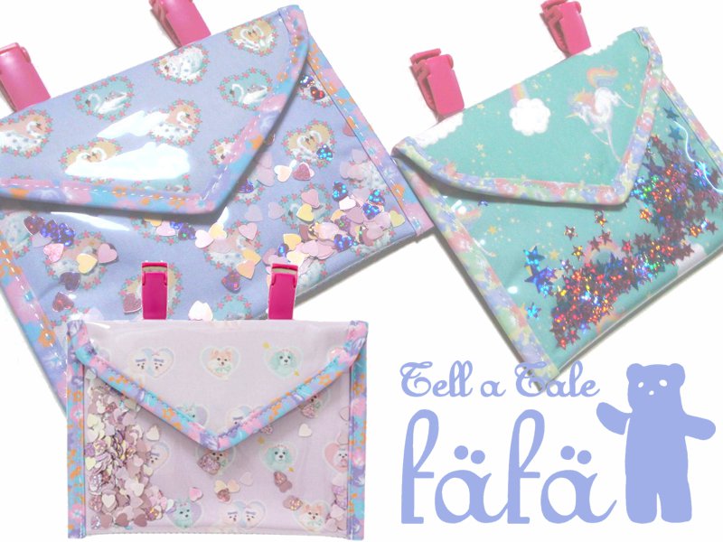 fafa「AVA スパンコール入りクリップポーチ」（F） 【メール便送料198円対応可】の画像