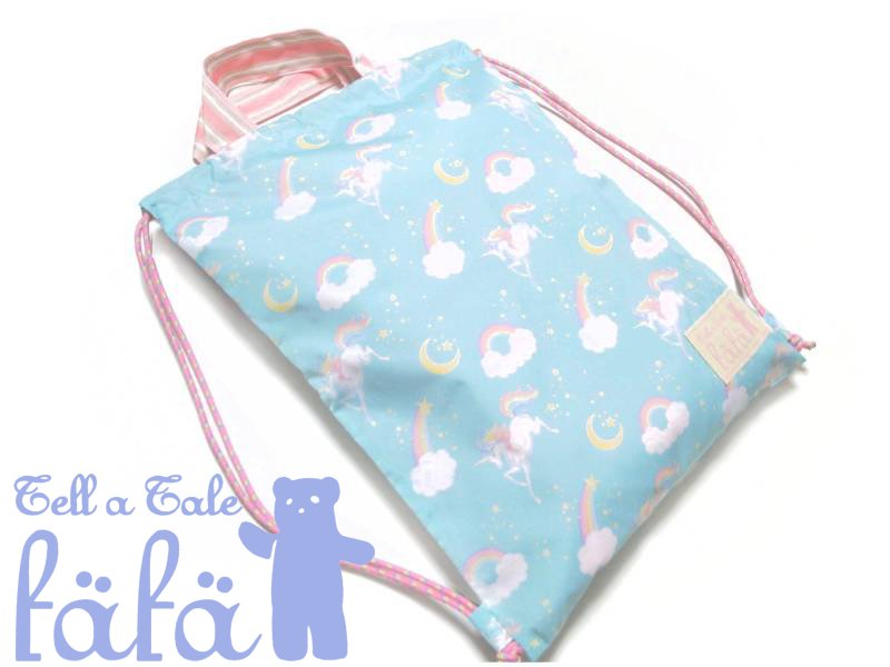 fafa「RIDLEY ナップサック」ミントUNICORN柄（F）メール便送料198円対応可の画像